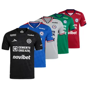 25 26 Ligamx League Cruz Azul Home Short Sleeve Soccer Jersey Fans Version Blue