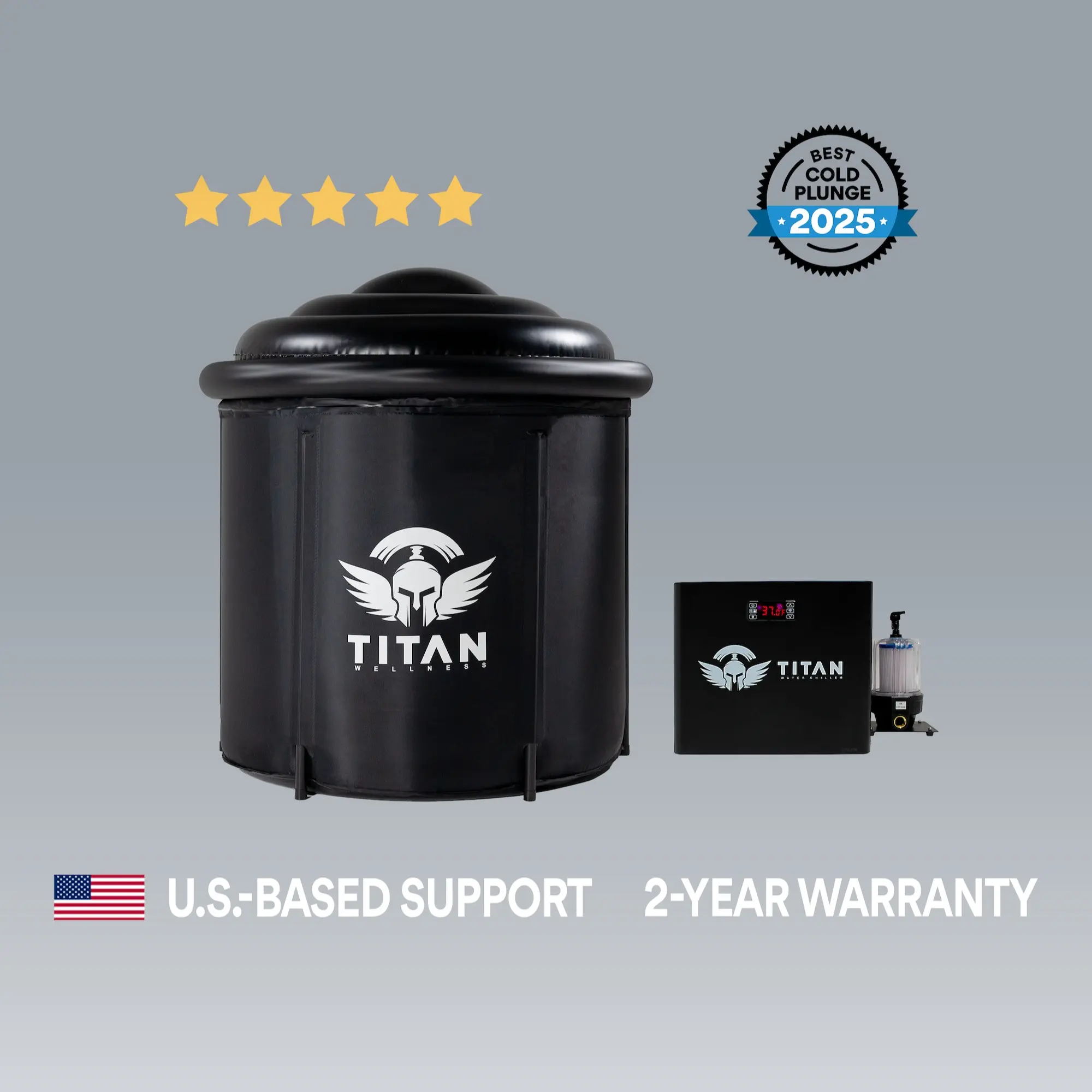 #1 Cold Plunge with Chiller | 2-Year Warranty | The Ultimate Cold Plunge for Full-Body Recovery | Titan Wellness