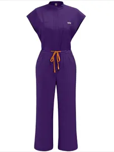ICU Nursing Staff Nurse Work Clothes Uniforms Jumpsuit Solid Color Stand Collar Men's Hand Wash Suit Jumpsuit Set