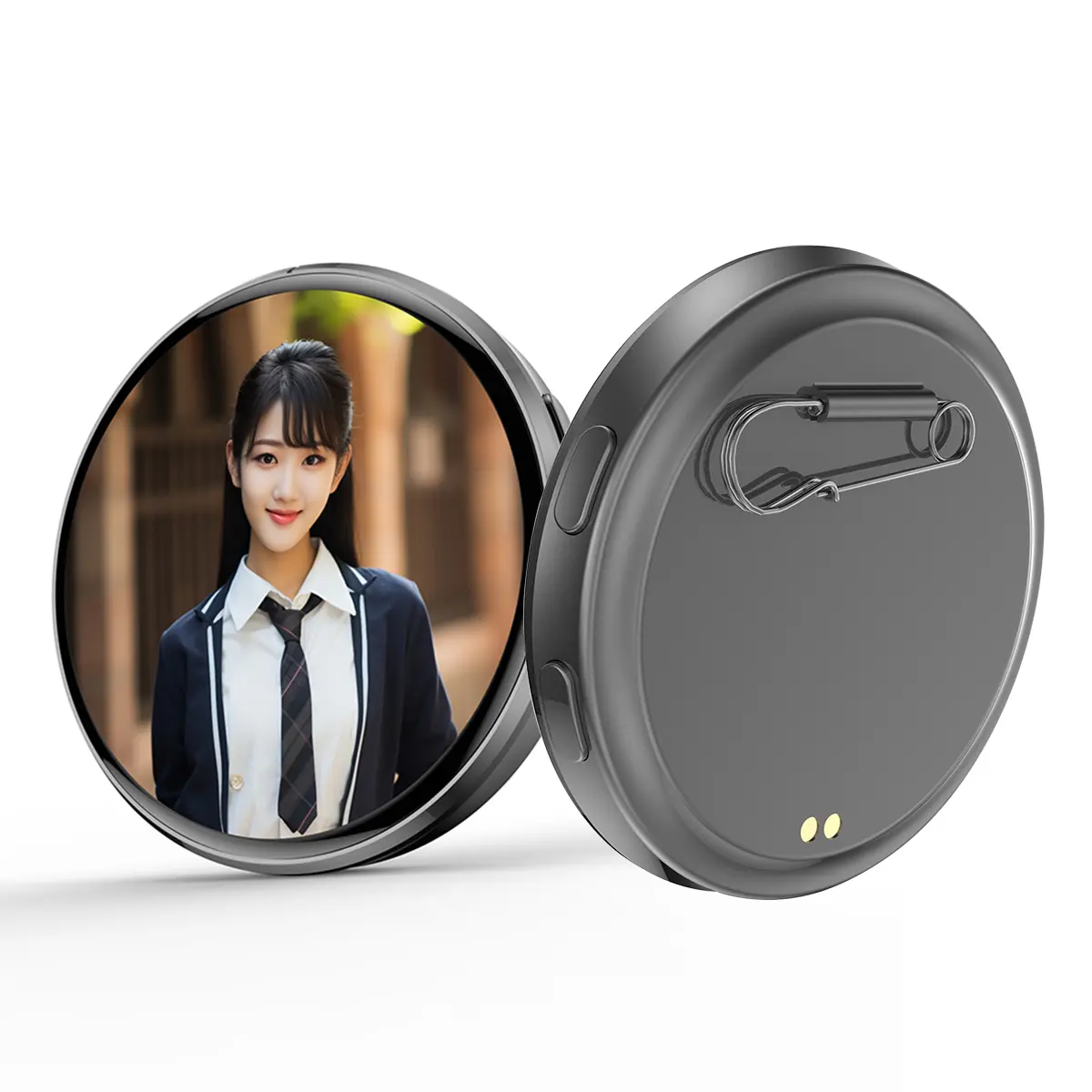 Smart HD Display Anime Cosplay Id Badge Holder, Versatile Electronic Accessory for Fans & Collectors, Durable Design for Daily Use, Smart Digital Badge