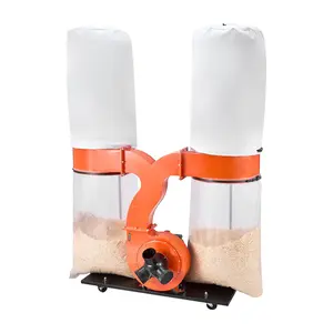 VEVOR Dust Collector, 1550 CFM 2.5 Micron Vortex Cone Dust Collectors, 3.0HP Sawdust Collection System with Two 35-Gallon Dusts Collector Bags & Two 42-Gallon Filter Bags, 3400 RPM, Non-Woven Fabric, Clip-On, Dual Bags