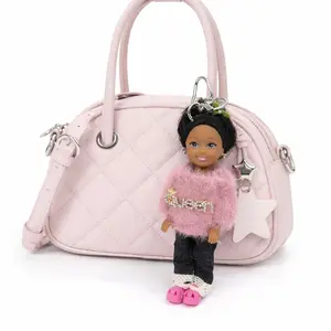Plush Doll Keychain Gift Set – Winter Fashion Charm for Girls | Live Exclusive Cute Bag & Car Accessory
