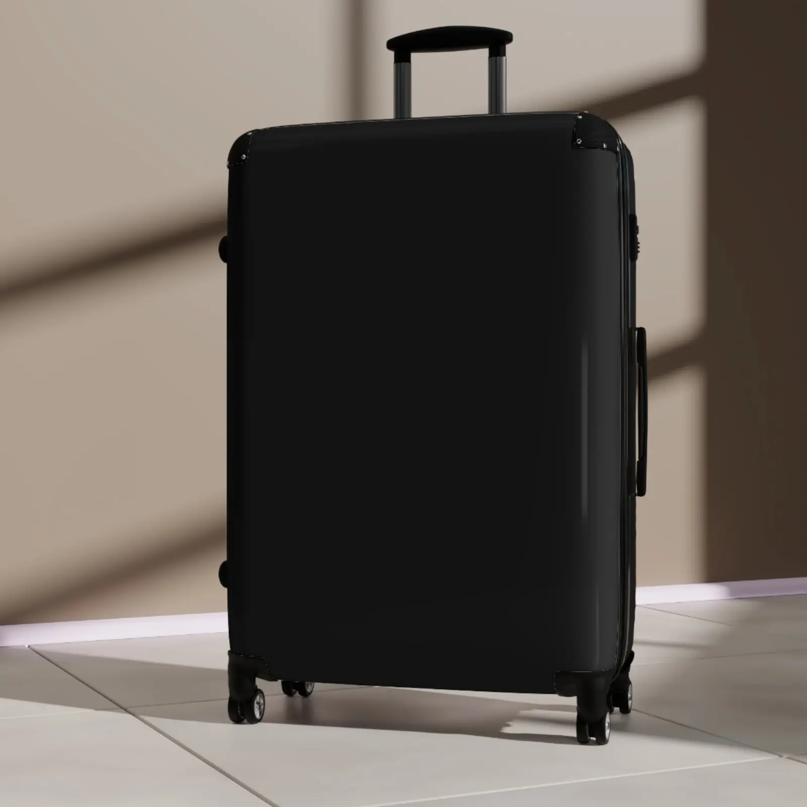 Black, Suitcase, Travel Suitcase with Customizable Design for Adventurers, Unique Luggage for Vacations, Stylish Carry-On, Perfect Gift for Travelers