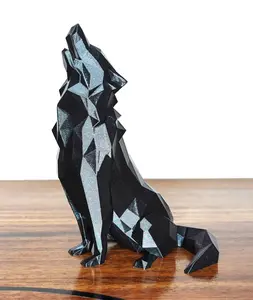 3D Printed Wolf Statue