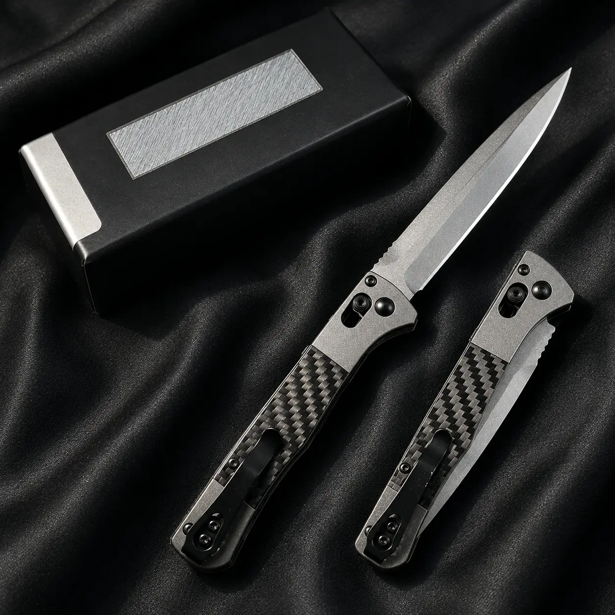 4170 Mini Folding EDC Pocket Knife, Carbon Fiber & Aluminum Handle, High Hardness Sharp Blade, Portable Multi-Purpose Utility Tool for Kitchen Prep & Outdoor Camping