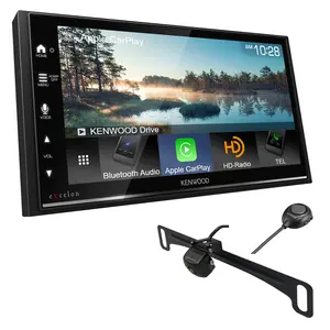 Kenwood eXcelon DMX709S 6.95" Touchscreen Car Stereo- Apple CarPlay, Android Auto + CMOS-320LP Backup Camera