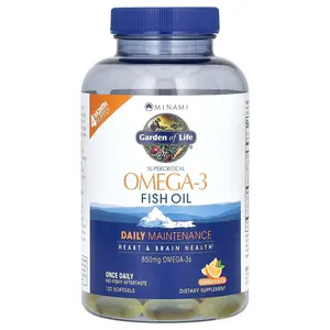 Minami Nutrition Supercritical Omega-3 Fish Oil, Orange, 850 mg, 120 Softgels