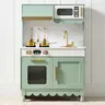 Best Choice Products Pretend Play Cottage Kitchen Wooden Toy Set for Kids w/ 5 Accessories, Oven