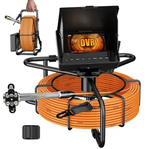 Sewer Camera 100ft, Drain Camera 4.3" with 18mm 1080P Probe, 8500mAh, 16GB Audio & Video Record, IP68 Waterproof for Drain Pipe, Plumbing & Industrial Inspection, Endoscope Camera with Light(8 LEDs)