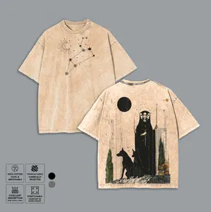 Tarot Death Card Washed Tee, Vintage Skeleton Rose Graphic T-Shirt, Grunge Streetwear Aesthetic Unisex Cotton Top, Gift for Gothic Occult Style Fans