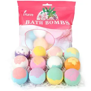 Women's Bath Bombs, 2/12 Pack Small Bubble Bath Set, Spa Gifts for Women, Natural Handmade Essentials, Romantic Multicolor Options