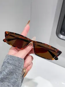 Women's Fashion Cat Eye Glasses, Simple Style Rectangular Frame, Elegant Design Suitable for Daily Wear, Photography & Driving