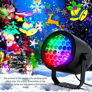 Magical Christmas Pattern Projection Lamp, Rgb Atmosphere Lights, Magic Led Lighting, USB Powered Easy Installation, Adds Festive Joy to Home Walls, Ceilings, Party Spaces
