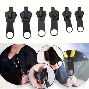 12-Piece Zipper Repair Kit, Quick Fix for Broken Zippers, Universal Design, Multiple Sizes, Durable Replacement Parts for Clothes & Bags