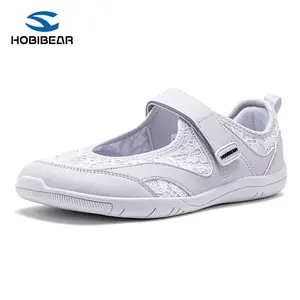 HOBIBEAR Women's Wide Toe Box Mary Jane Shoes - Breathable Barefoot Women's Shoes, Non-Slip Minimalist Slip-Resistant Casual Trainers
