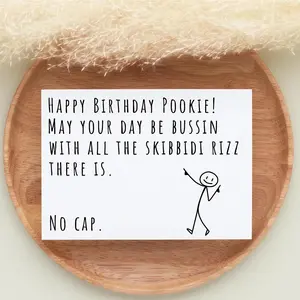 Creative Slang Birthday Greeting Card, 1 Count/3 Counts Funny Cartoon Pattern Birthday Card, Simple Letter Card, Tearable Greeting Cards, Suitable for Family, Friends and Colleagues