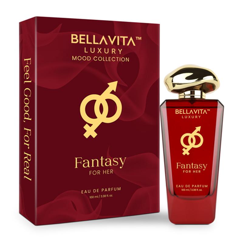 BellaVita Luxury’s Mood Collection Fantasy for Her | EDP | Pink Pepper, Jasmine, Patchouli | Premium Long-Lasting Fragrance for Women | 3.38 Fl.oz