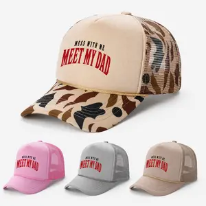 Unisex Camouflage Trucker Hat - Adjustable Mesh Dad Cap, Streetwear Accessory for Outdoor Travel