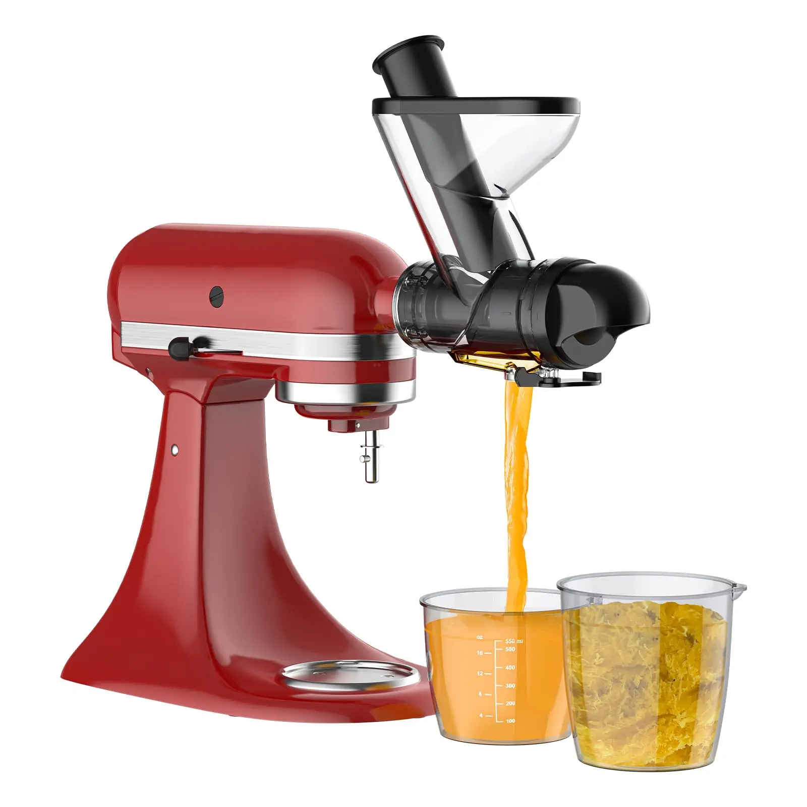 New Masticating Juicer Attachment for KitchenAid Stand Mixer, Cold Press Juicer Machine, Slow Masticating Juicer Attachment with Dual Feed Chute, As Kitchen Aid Slow Juicer Attachment by Gvode