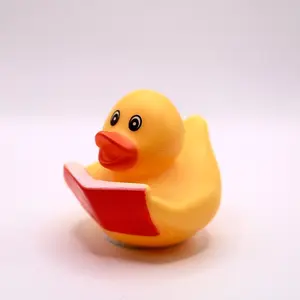 Yellow Reading Rubber Duck - Dashboard Ornament