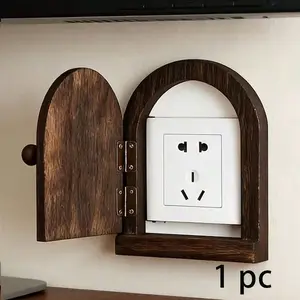 Handmade Wooden Switch Protector Cover, Non-Electrical, Dust-Proof, Decorative, for Living Room, Bedroom, Kitchen, Hotel, Game Room