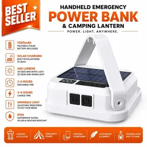 Outdoor Power Loss Solar Charging Power Bank With Backup Lighting