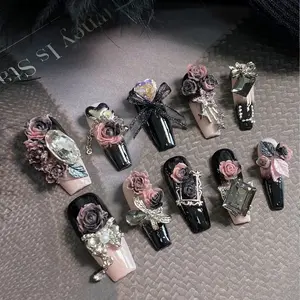 Press-On Nails with Adhesive Tabs for Easy Application and Removal Reusable and Gentle on Nails Perfect for Beginners Short-Term Wear