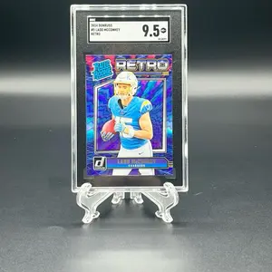 Donruss 2024 Ladd McConkey Retro #5 SGC 9.5 MT+ Graded Football Card Collectible Sports Memorabilia for Enthusiasts