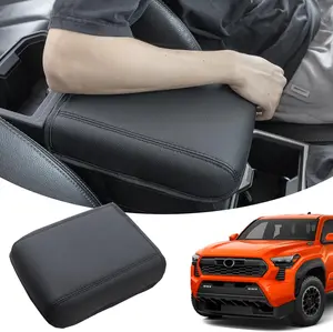 Compatible with 2024 2025 2026  (4th Gen Tacoma) Center Console Armrest Cover Accessories PU Leather  Anti-Scratch Armrest Cushion Lid Protector