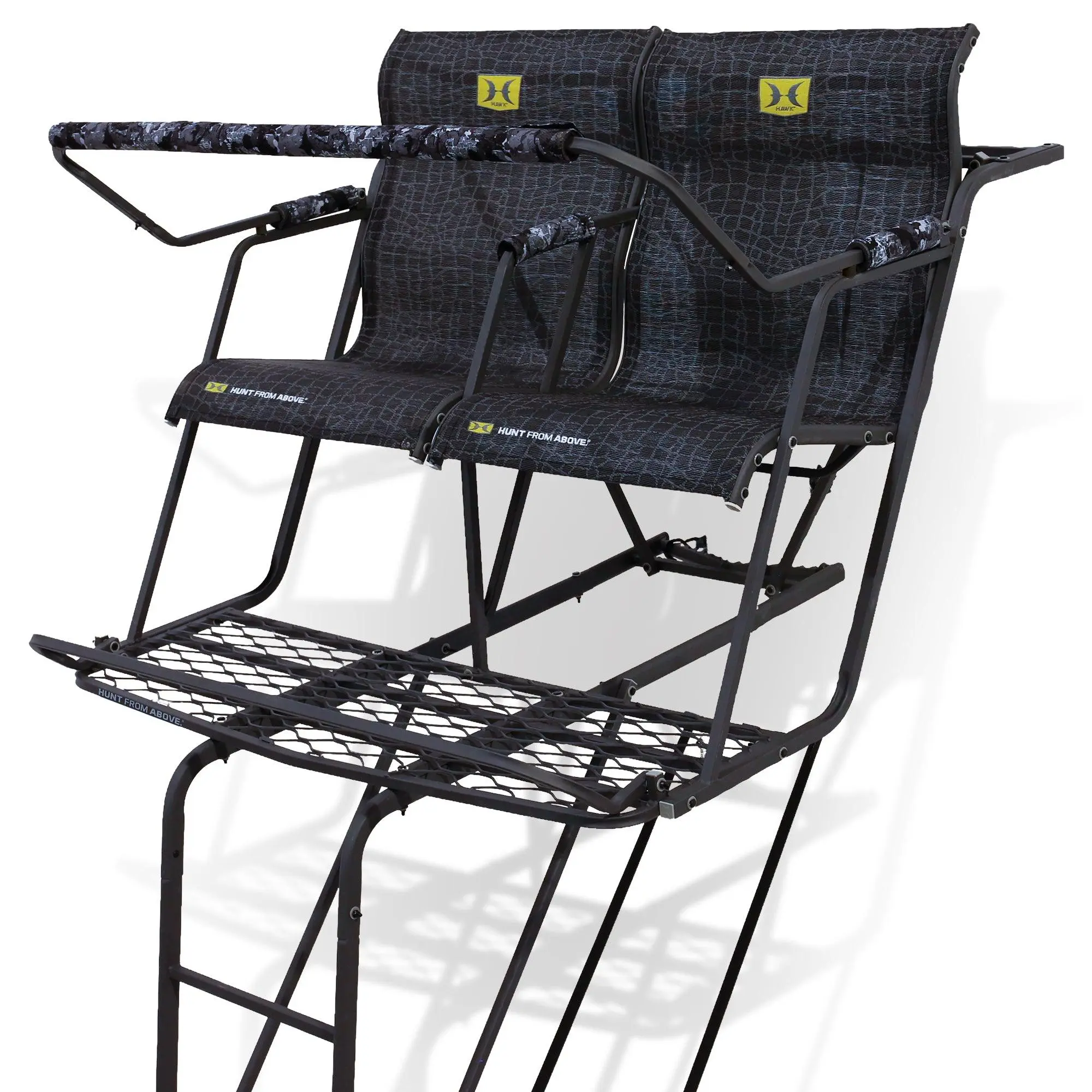 Hawk Big Denali 2 Man Climbing Tree Stand, 18 Foot Deer Hunting Ladderstand Hawk Big Denali 2 Man Climbing Tree Stand, 18 Foot Deer Hunting Ladderstand