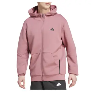 adidas Mens Designed For Hoodie Training Athletic Outerwear Casual Moisture Wicking - Pink adidas Mens Designed For Hoodie Training Athletic Outerwear Casual Moisture Wicking - Pink