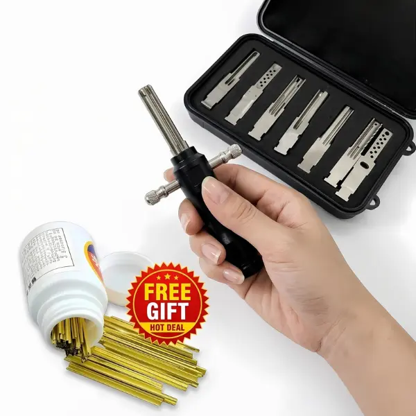 Portable 9-in-1 Multi-Purpose Repair Hand Tool Kit, Premium Mechanical Hardware Set with Aluminum Foil Strips, Compact Maintenance Tools for Home Emergency