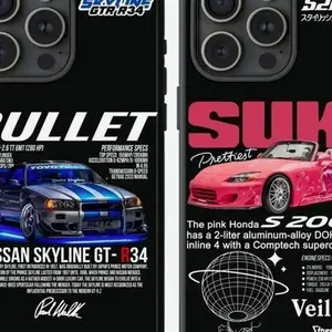 Bullet Suki Phone Case, Couple Phone Case Gift for Car Lover, Couple Gift, Dual Layer Shock Absorbent Protective Cover For iPhone 17 16 15 14 13 12 11 Pro Max