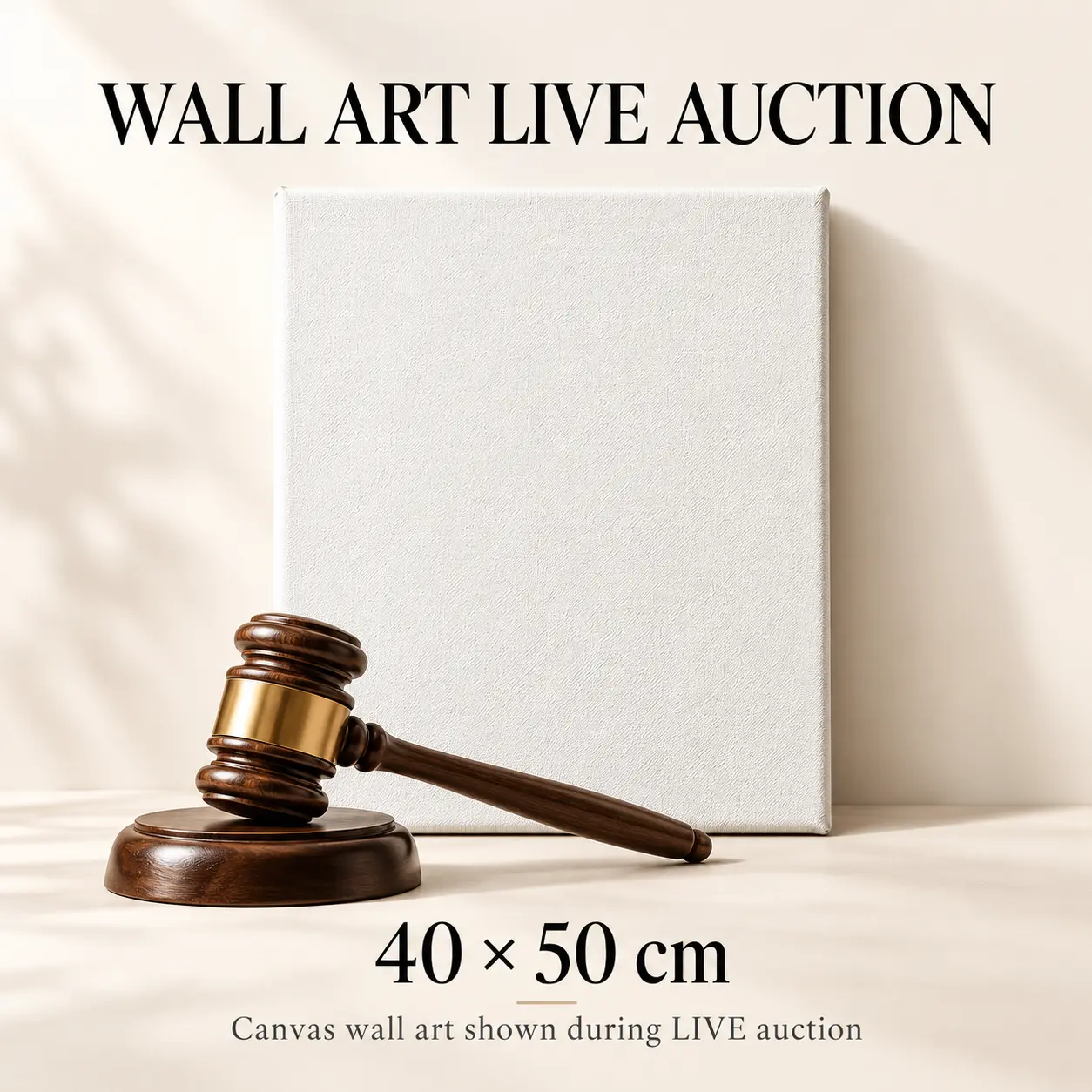 Printed Canvas Wall Art 16×20 in (40×50 cm) – Artwork Design Selected During LIVE Auction