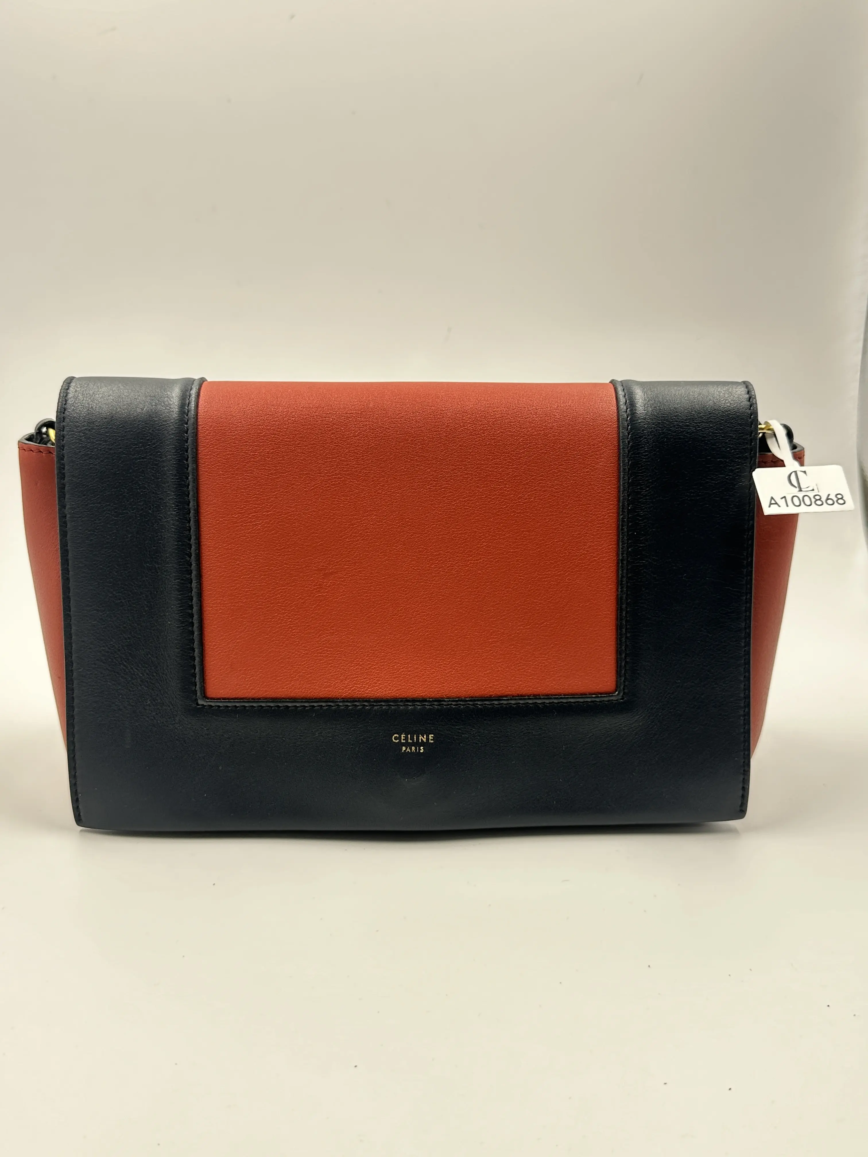 Pre-owned Celine Medium Frame Leather Shoulder Bag A100868