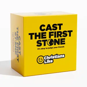 Cast The First Stone - It’s Okay to Judge Your Friends - Hilarious Christian Party Game for Adults - 260 Cards - Fun for Church Groups, Family Gatherings, Small Groups, and Game Nights