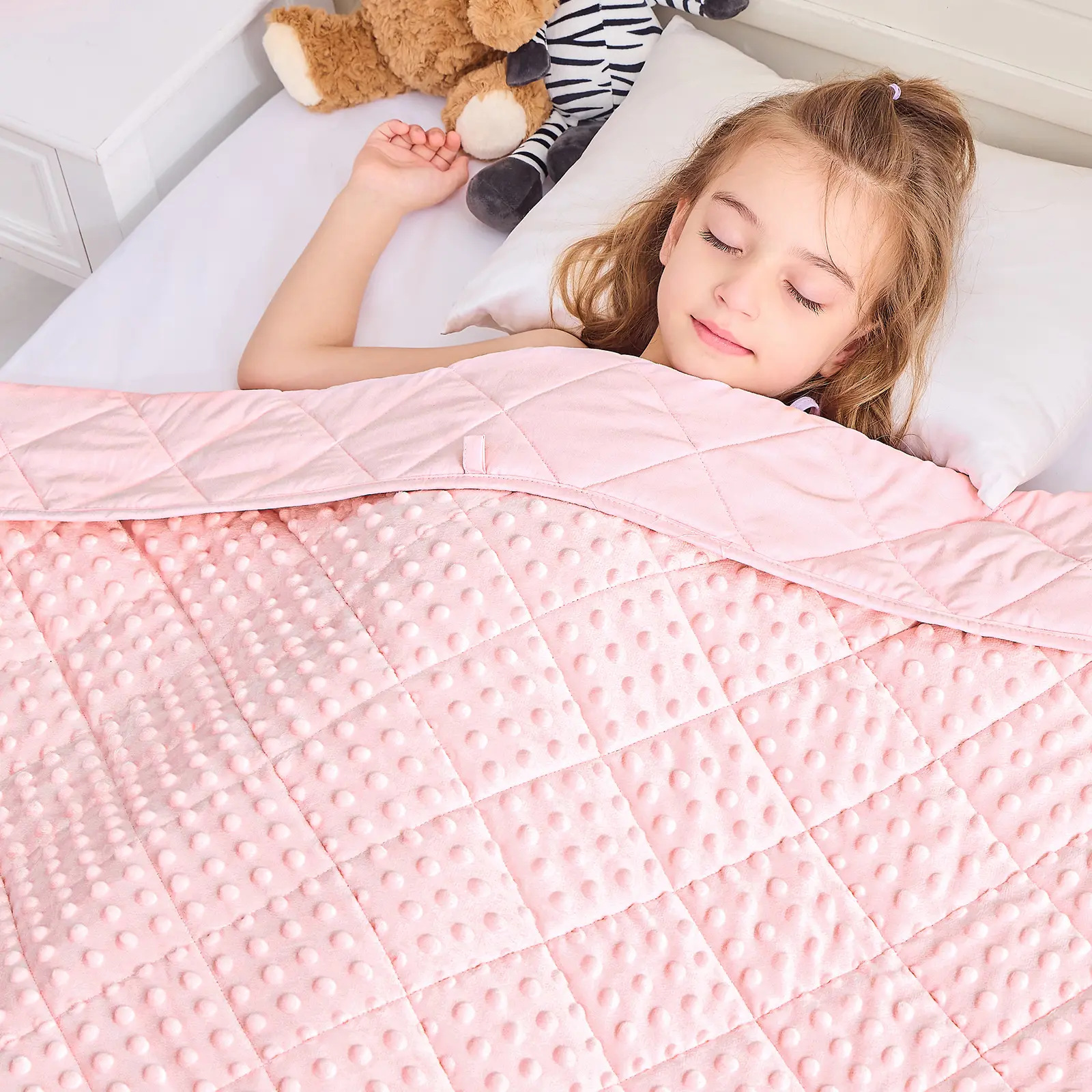 yescool Pink Weighted Blanket 5 Pounds, Blanket Gifts for Girls, Small Weighted Throw Blankets Washable Heavy Blankets, Winter Weighted Comforter for 40-70lbs, 36 * 48in