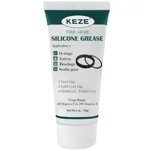 Hardware supplies KEZE Waterproof Food Grade Silicone Lubricant Plumbers Grease for Valve Sealant Faucet Pool Lube O Rings Filter 1 oz 1-Pack