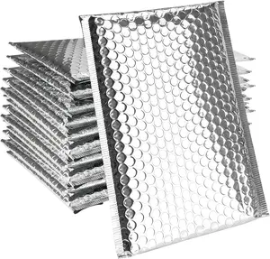 75 Pack 6 x 9 Inch Metallic Bubble Mailers, Silver Poly Padded Envelopes Cushioned Mailers, Opaque Packaging Postal Self Seal Shipping Bags for CD, Jewelry, etc