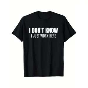 Humorous Cotton TShirt for Adults Featuring a Coworker Joke Suitable for Casual Outdoor Wear in Small Size