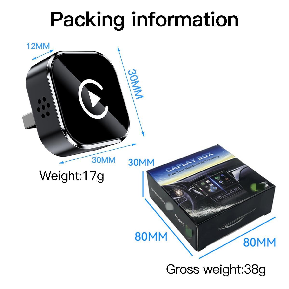 【Yurnlv】 New 2026 CarPlay wireless CarPlay adapter for iPhone/Android,  fast connection, no delay, hands-free calls, wireless adapter, electronic charger, CarPlay adapter