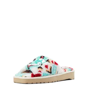 Ariat Women’s Cozy Chic Square Toe Slipper Fuzzy Southwest Print