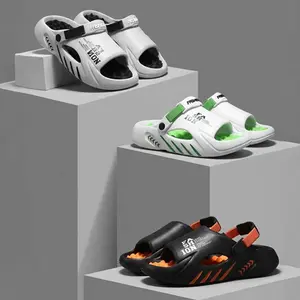 Men’s Soft Cushioned Slippers – Streetwear Favorite with Letter Print, Quick-Dry & Breathable for Summer Footwear Boy Slide Walking Shoes