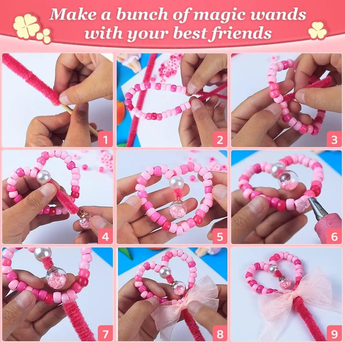 1000+ pcs Pony Beads, Multi-Colored Bracelet Beads for Hair Braids, Plastic Bead for Crafts (Medium Pack, Classic)… 1000+ pcs Pony Beads, Multi-Colored Bracelet Beads for Hair Braids, Plastic Bead for Crafts (Medium Pack, Classic)…