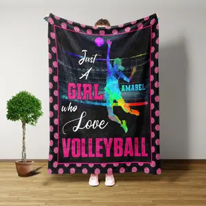 Custom Blanket, Volleyball Blanket For Teen Girls, Volleyball Gifts, Volleyball Gifts For Team, Birthday Gifts For Girls, Throw Blanket 