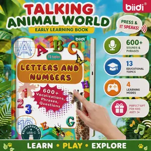 Interactive English Talking Word Book for Kids, 600+ Sound Electronic Educational Toy for Toddlers Age 3-8, Travel Companion, Birthday Gift for Boys and Girls, Autism Sensory Resource, Busy Book