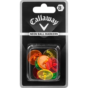 Callaway Neon Golf Ball Markers - 8-Pack - Multicolor