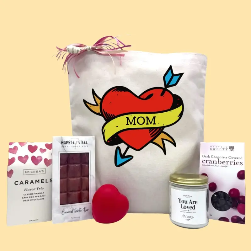Itsonlynaturalgifts I Love Mom Valentine's Day Gift Basket with