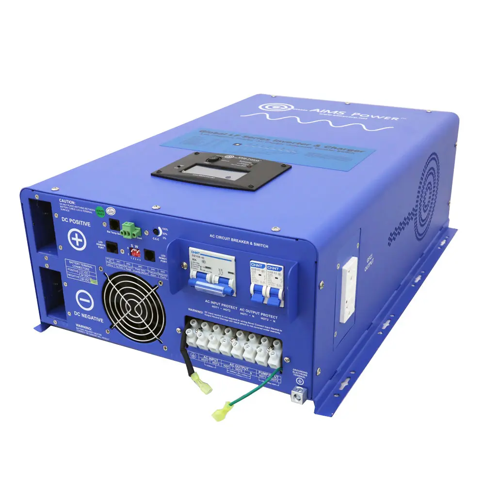 10000 Watt Pure Sine Inverter Charger 48 Vdc / 240Vac Input & 120/240Vac Split Phase Output
