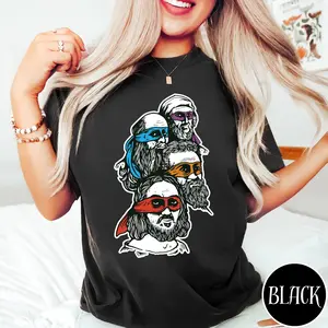 Renaissance Artists T-Shirt, Michelangelo Raphael Donatello Leonardo Graphic Tee, Funny TMNT Parody Shirt, Pop Culture Art Tee, Retro Style